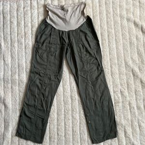 Maternity Olive Green Capris Medium
